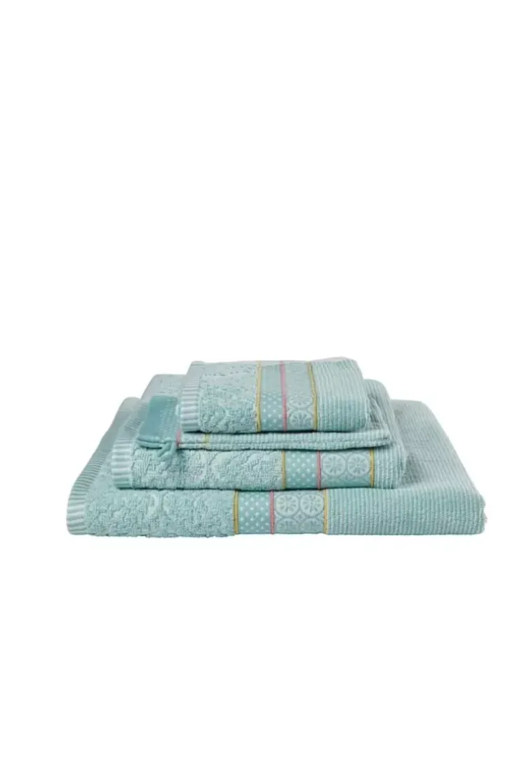 Pip Studio Washandje Set/3 Soft Zellige Blue 16X22 Cm Blauw Clearance