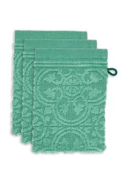Pip Studio Washandje Set/3 Tile De Pip 16X22 Cm Groen New